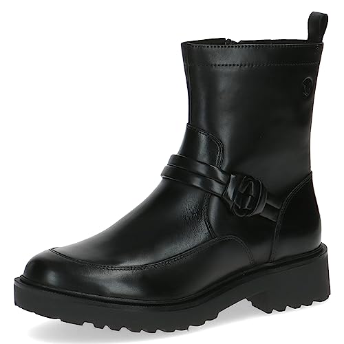 CAPRICE Women's Ankle Boots Memotion Made of Leather, Flat, Width G, Black (Black Nappa), EU on Sale