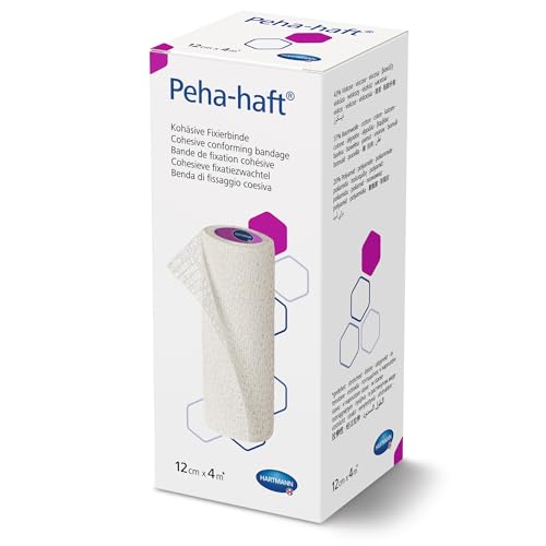 HARTMANN 9324452 Peha-haft Kohäsive Elastische Fixierbinde, 12cm x 4m