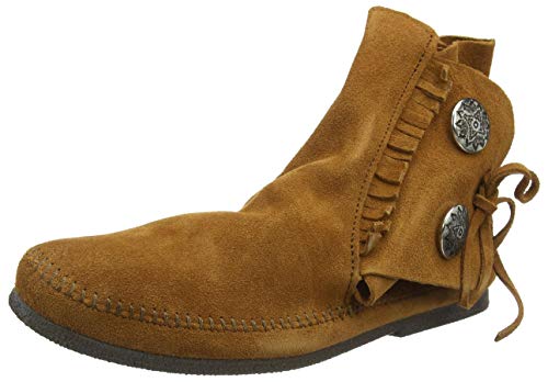 Minnetonka Men's Two Button Hardsole Boot 13 Brown im Sale