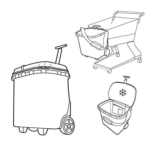 reisenthel carrycruiser iso Twist Silver Portable and lockable shopping trolley with cooling function, sturdy aluminum frame, shoulder strap and removable mesh inner pocket on sale