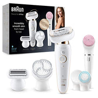 Thumbnail for Braun Silk-épil 9 Flex Beauty Set, Epilator for Women / Hair Remover, FaceSpa Facial Epilator, 9 Attachments, Bag, with Flexible Head for Easier Hair Removal, Gift for Women, 9100, White/Gold on Sale