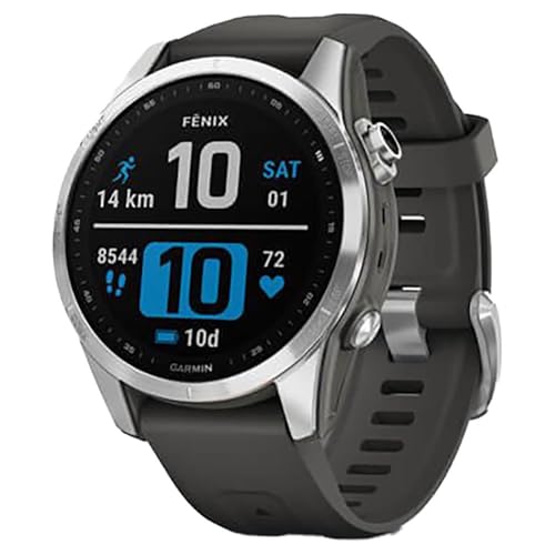 Garmin fenix 7S – schlanke GPS-Multisport-Smartwatch mit 1,2“ Display und Touch-/Tastenbedienung, TOPO-Karten, über 60 Sport-Apps, Garmin Music und Garmin Pay. Bis zu 11 Tage Akkulaufzeit, wasserdicht im Sale