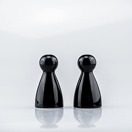 Sompex 6090 Black Peppy &amp; Sally 8cm salt shaker pepper shaker set of 2 porcelain spice shakers on sale