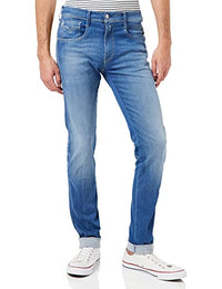 Thumbnail for Replay Herren Jeans Anbass Slim-Fit Hyperflex Recycled mit Stretch, Medium Blue 009 (Blau), 33W / 30 im Sale