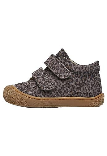 Naturino Lauflernschuhe aus Veloursleder mit Pony, Anthrazit 26 im Sale