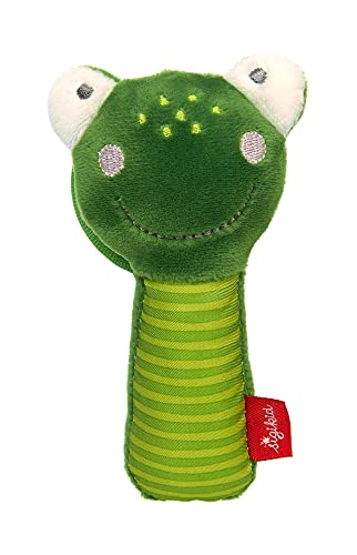 SIGIKID 42603 Greifling Frosch mit Spiegel Red Stars Mädchen und Jungen Babyspielzeug empfohlen ab 3 Monaten grün im Sale
