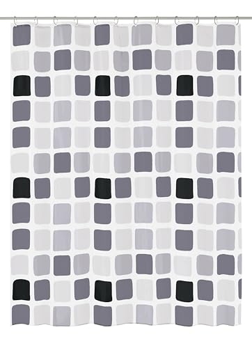 Kleine Wolke 4956901305 Shower curtain Sonny, 180 x 200 cm, anthracite on sale