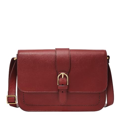 Fossil Damentasche Zoey, rote grosse Crossbodytasche aus Leder, L: 25,4 cm, B: 7,6 cm, H: 17,8 cm, ZB1935602 im Sale