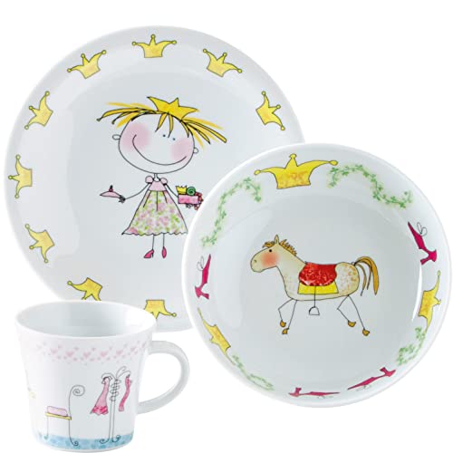 KAHLA 32D200A50850C Kids Kinderset 3tlg. Gestiefelter Kater | 3 teiliges Kinder Set mit Gestieflter Kater Dekor aus Porzellan im Sale