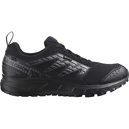 Salomon Wander Gore-Tex Wasserdichte Herren Trailrunning- und Wanderschuhe, Outdoor-bereit, Komfort durch Dämpfung, Sicherer Fußhalt, Black, 46 2/3 im Sale