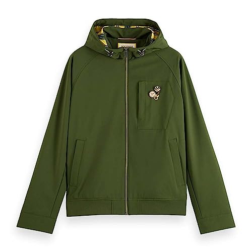 Scotch &amp; Soda Men's Classic Hooded Soft-Shell Jacket, Field Green, on sale