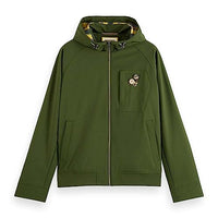 Thumbnail for Scotch & Soda Men's Classic Hooded Soft-Shell Jacket, Field Green, on sale