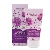 Thumbnail for Jean & Len Glättende Nachtcreme, bei ersten Fältchen, Gesichtscreme mit Q10, Hyaluron und Rosenwasser, mindert bei regelmäßiger Anwendung Fältchen, ohne Silikone, Parabene & Alkohol, vegan, 50 ml