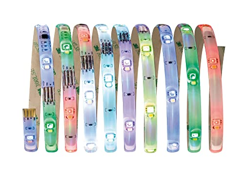 Paulmann 70696 Digital LED Stripe Set RGBW 3 m LED Strip 11,8W Lichtstreifen mit Farbwechselfunktion Lichtband inkl. Fernbedienung im Sale