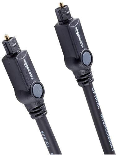 Amazon Basics Toslink Optical Digital Audio Cable, 3 m, Compatible with TV, Black