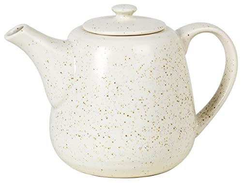Broste Copenhagen Nordic Vanilla Teekanne aus Steingut in der Farbe Créme gesprenkelt 0,7L, Maße: 11cm x 17,5cm x 12,5cm, 14533409 im Sale