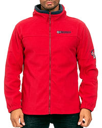 Thumbnail for Geographical Norway Tamazonie Men - Fleece Semi-thick Man Warm Zip Closure - Jacket Autumn Winter Spring Warm Men - Long Sleeve Sweater Soft Comfort Outdoor (Red S) on Sale