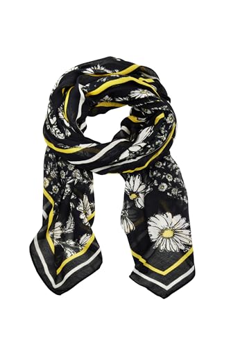 Desigual Fou_Mixing Flower RECTANG Foulard, Black, One Size im Sale