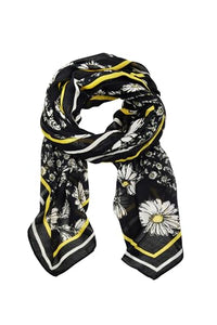 Thumbnail for Desigual Fou_Mixing Flower RECTANG Foulard, Black, One Size im Sale