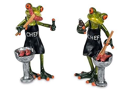 formano 2er Set lustige Frösche Figur Grillmeister Frosch Frog Poly 17 cm im Sale