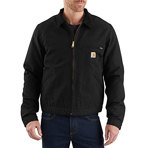 Carhartt, Herren, Detroit Lockere Jacke aus Segelleinen mit Deckenfutter, Schwarz, im Sale