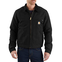 Thumbnail for Carhartt, Herren, Detroit Lockere Jacke aus Segelleinen mit Deckenfutter, Schwarz, im Sale