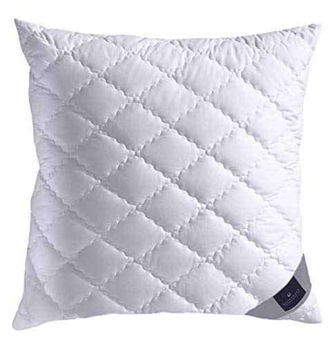 Billerbeck Kopfkissen ALCANDO - Faserkissen ca. 80 x 80 cm – Kissen mit mittlerer Stützkraft – Bezug aus Baumwolle mit Reißverschluss – AIRFLOCKS Füllung, individuell anpassbar im Sale