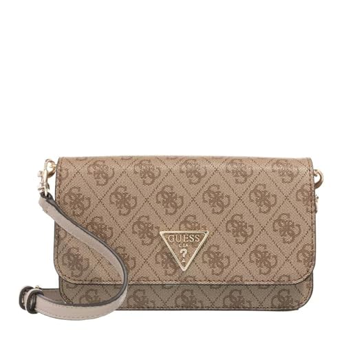 GUESS Women Noelle XBODY Flap Organizer Bag, Latte Logo im Sale