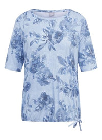 Thumbnail for Rabe T-Shirt Floraler Print in Hellblau für Damen im Sale
