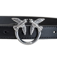 Thumbnail for Pinko Damen Love Berry Simply H2 Belt Schraube Gürtel, Z99o_schwarz-Old Silver, im Sale