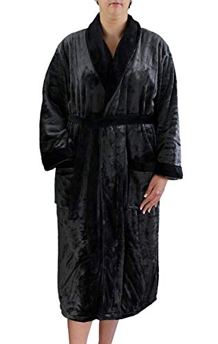 Gözze - Unisex Bademantel mit Schalkragen, Seiden-Feeling, 100% Mikrofaser, 330 g/m², im Sale