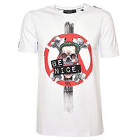 Thumbnail for Roberto Geissini Herren T-Shirt - Bloody Skull White im Sale