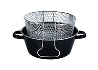 Thumbnail for Riess, 0052-022, Pommes-frites Pfanne mit Einsatz 24, CLASSIC - SCHWARZEMAILLE, Durchmesser 24 cm, Höhe 10,5 cm (ohne Einsatz 9,7 cm), Emaille, schwarz, Induktion im Sale