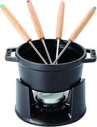 Thumbnail for STAUB Fondueset klein inkl. 4 Fonduegabeln, 10 cm, 0,25 l, Gusseisen, Induktionsgeeignet, Schwarz im Sale