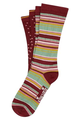 King Louie women's socks 2 pairs in a set including gift box Quentin (35-38, 622 Cabernet Red) on sale