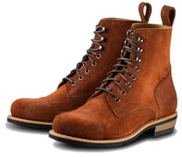 Thumbnail for Rokker Urban Rebel Motorradstiefel, dunkelbraun/rot, 45 im Sale