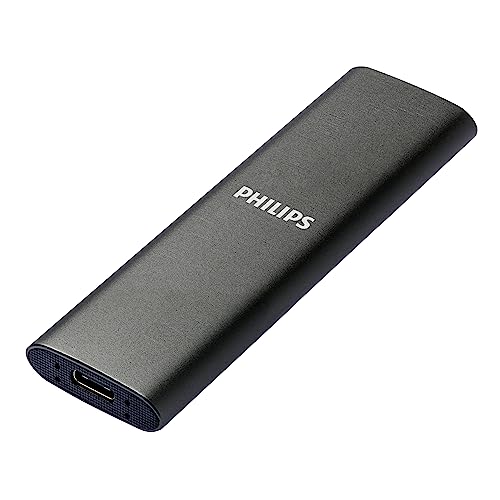 PHILIPS Externe Portable SSD 1 TB - Ultra Slim SATA Ultra Speed USB-C, Lesegeschwindigkeit bis zu 540 MB/s, Aluminium im Sale