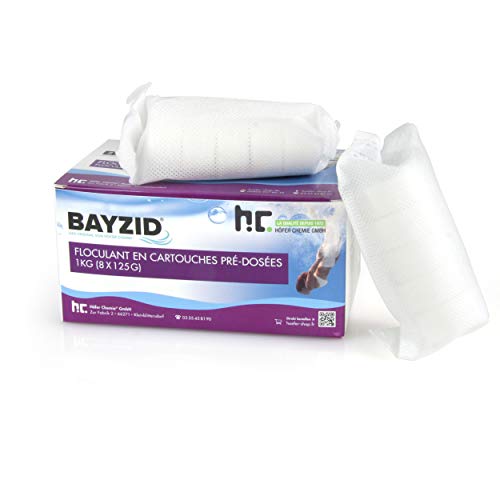 Höfer Chemie 8 x 1 kg Pool Flockungsmittel Kartuschen 64 Stück je 125 g BAYZID kristallklares Poolwasser - einfache Anwendung + effektive Wirkung … im Sale