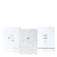 Thumbnail for Bastion Collections Küchenhandtuch-Set WASH The Dishes 3tlg. Verschiedene Motive 50x70cm 100% Baumwolle Weiss Küchentextilien BC Kitchen Towels im Sale