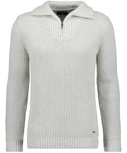 RAGMAN Herren Troyer Strickpullover L, Ecru-005 im Sale