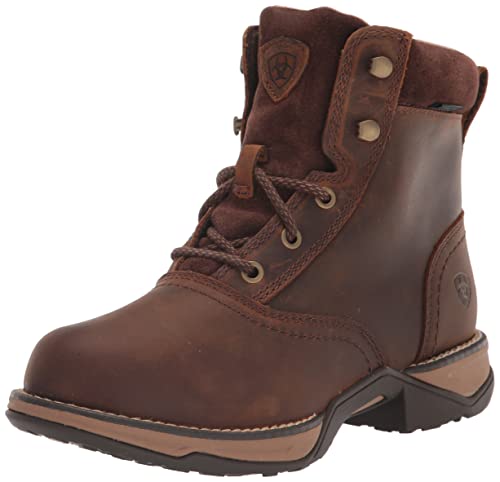 ARIAT Damen Anthem wasserdichte Stiefel mit runder Zehenpartie Westernstiefel, Braun, Used-Optik, 38.5 EU im Sale