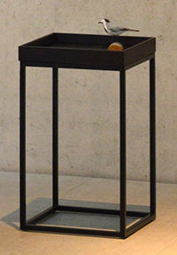 Thumbnail for Jan Kurtz Beistelltisch/Tabletttisch Pino-Gestell Schwarz Höhe 55 cm (Aufsatz Eiche natur) im Sale