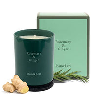 Thumbnail for Jean & Len Candle Premium Rosemary & Ginger, for cozy evenings at home, handmade scented candle with spicy-fresh rosemary & ginger fragrance, candle in a stylish glass, vegan, 230 g on sale