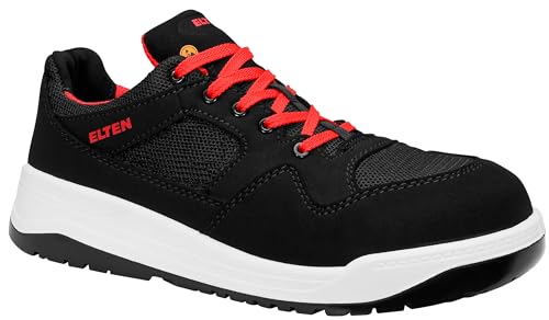 ELTEN safety shoes Lakers Black Low ESD S1PS, women's and men's, textile, plastic cap (lighter than steel cap), lightweight, sporty Black 43 on sale