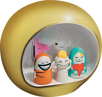 Thumbnail for Alessi AMGI10 GD Design Krippenset mit Nachbildung der Höhle und handdekorierte Porzellanfiguren, Vergoldet, 5-teilig im Sale