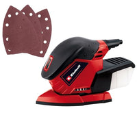 Thumbnail for Einhell Multischleifer TE-OS 1320 (130 W, Schwingkreis-Ø 2 mm, Schleiffläche 150 x 150 x 100 mm, Staubfangbox, inkl. 3x Schleifpapier), Rot im Sale