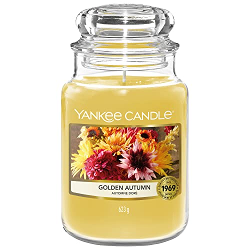 Yankee Candle scented candle | Large Golden Autumn in a glass jar | Burn time: up to 150 hours | Perfect gifts for women, 1720937E on sale