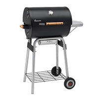 Thumbnail for LANDMANN Charcoal Grill Black Taurus 440 | With temperature display in the lid | Enameled 2-piece grill grate & large warming rack | Height-adjustable charcoal grate & side table [Black] on sale