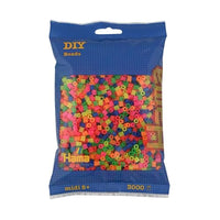 Thumbnail for Hama Beads 201-51 Iron-on Beads Bag with approx. 3,000 colorful midi craft beads with a diameter of 5 mm in a neon mix, creative crafting fun for all ages on sale