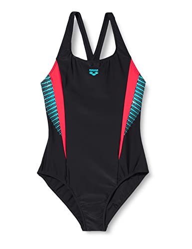 ARENA Damen gevind med enkelt hul One Piece Swimsuit, Black-black-anguria, EU im Sale